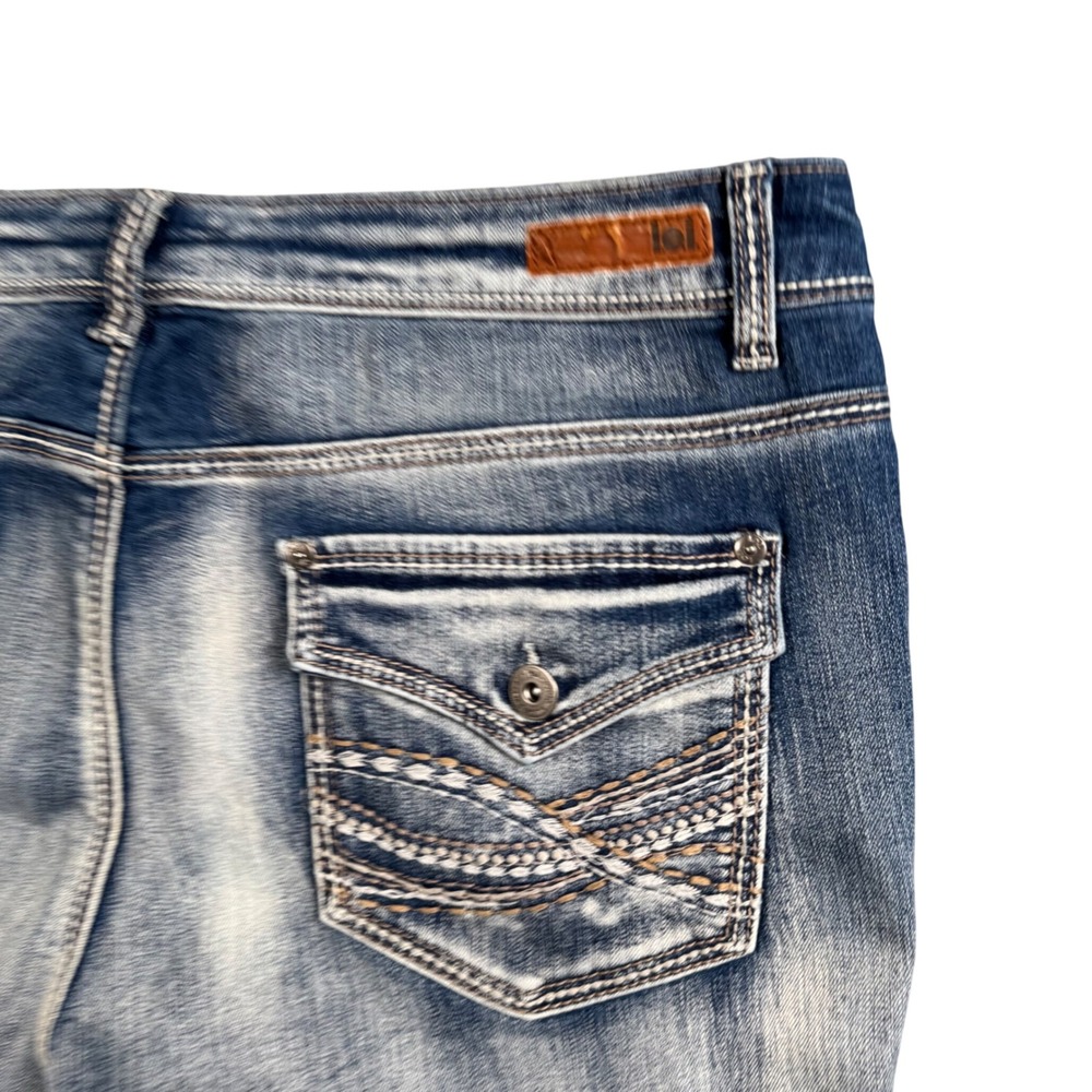 LEI Ashley Low Rise Bootcut Jeans Juniors 13 Y2K Distressed Baddie Indie Sleaze - Picture 4 of 13